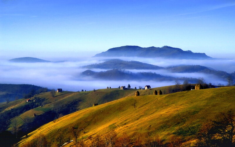 Hills with Fog