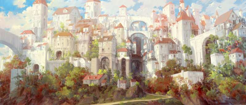 Hillside Cityscape