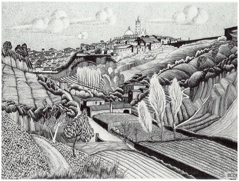 Hillside Town Landscape