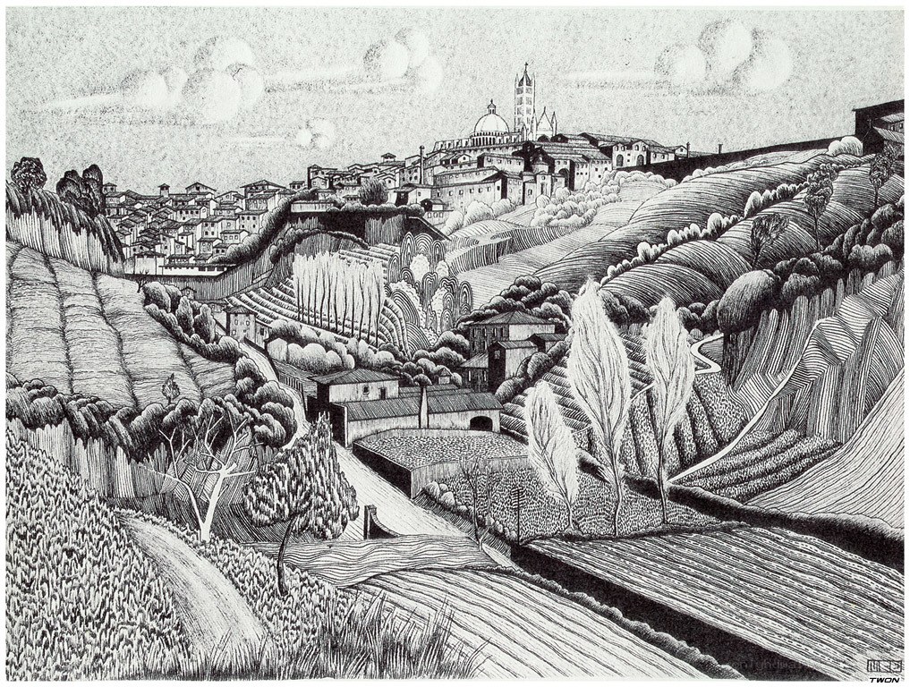 Hillside Town Landscape