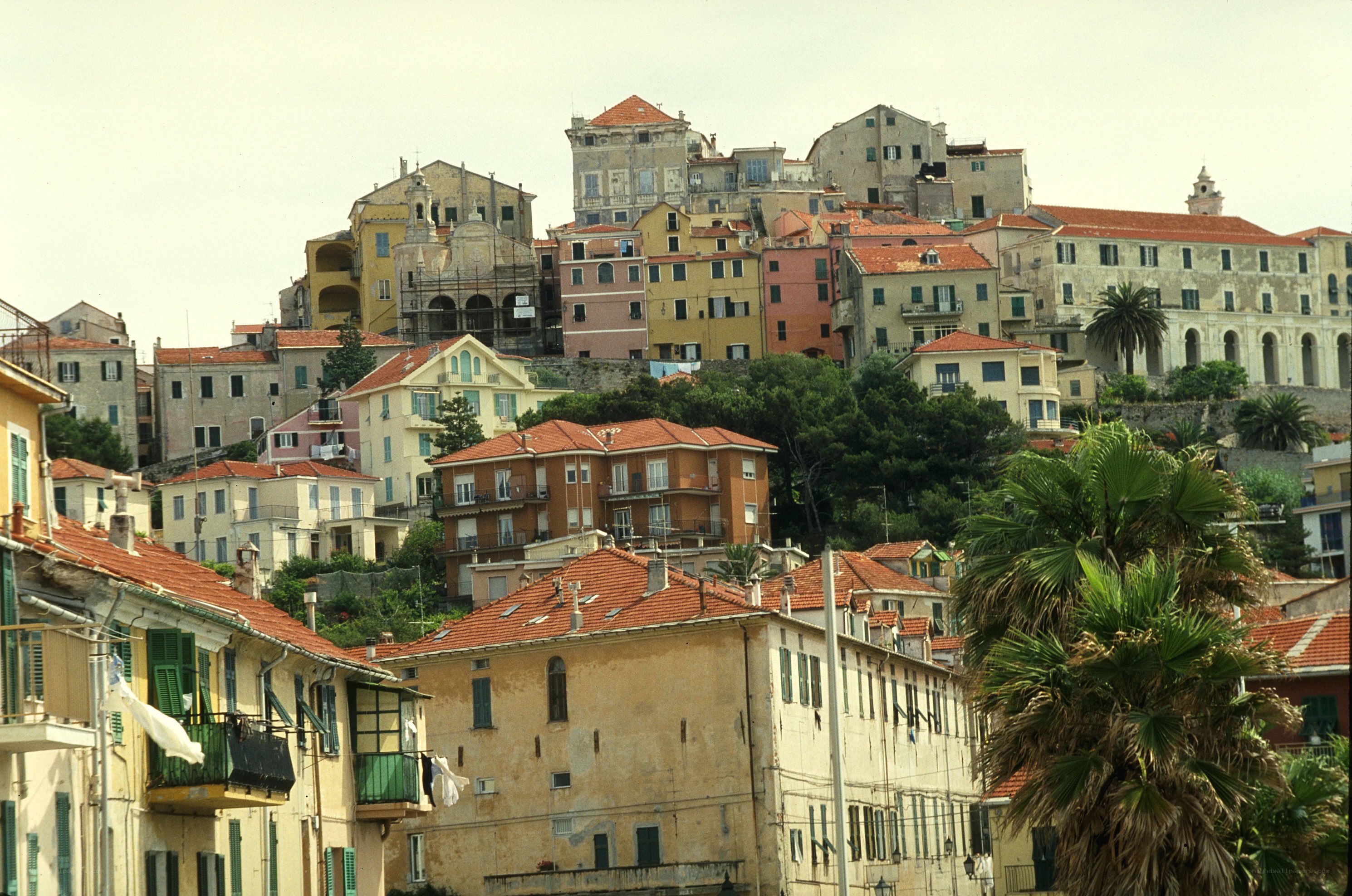 Hillside town with terracotta roofs