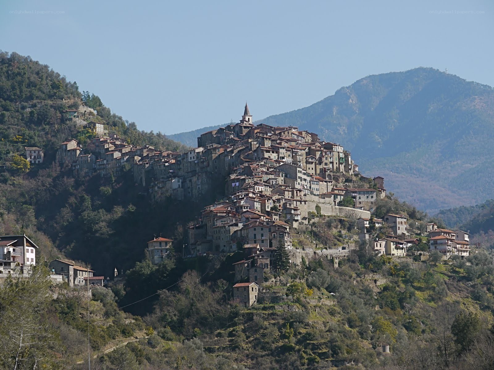 hillside village in Italy