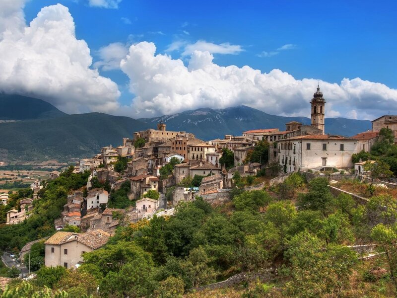 Hilltop village in Italy