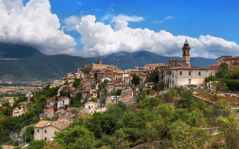 hilltop village in Italy