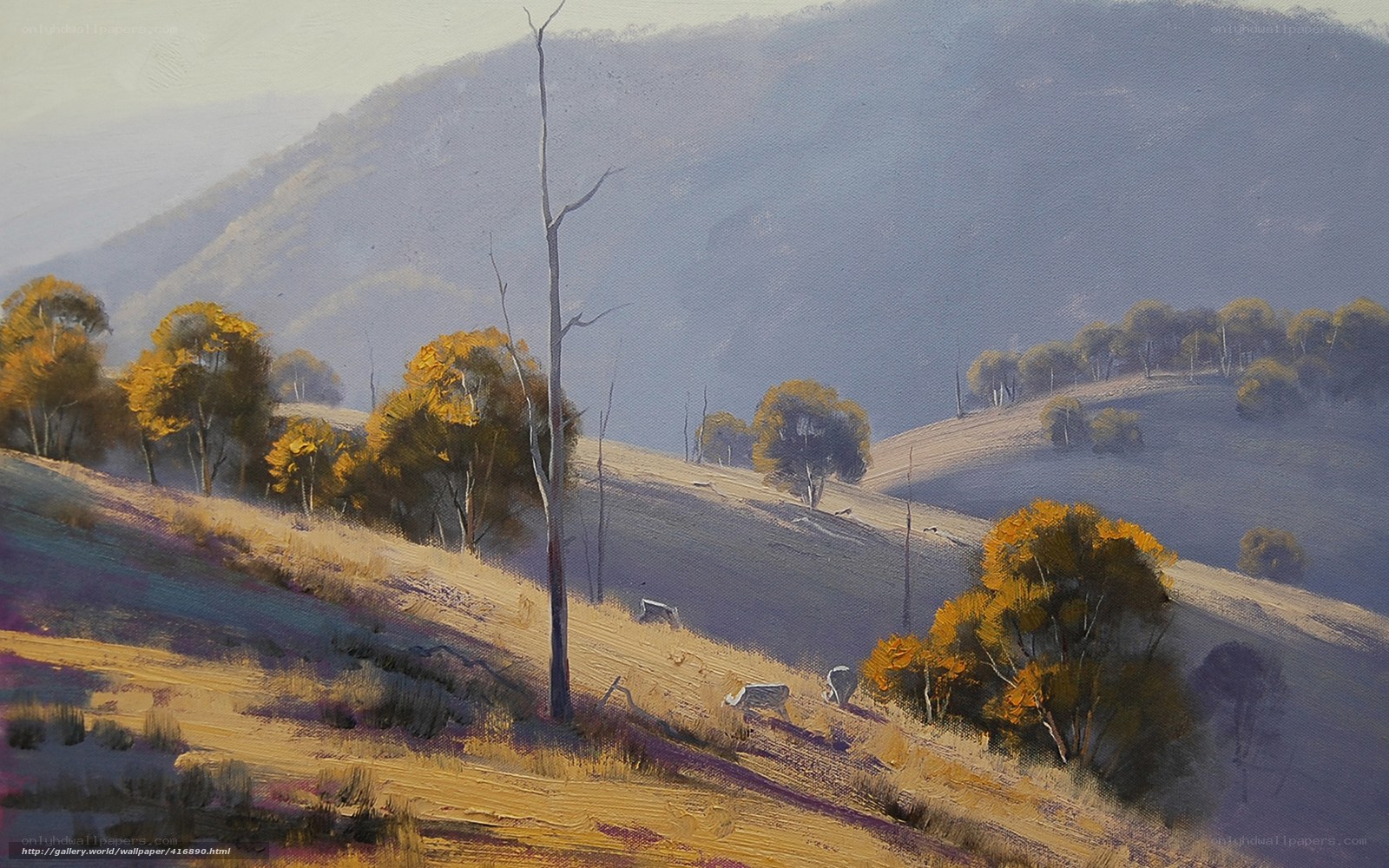 Hilly Landscape with Cows