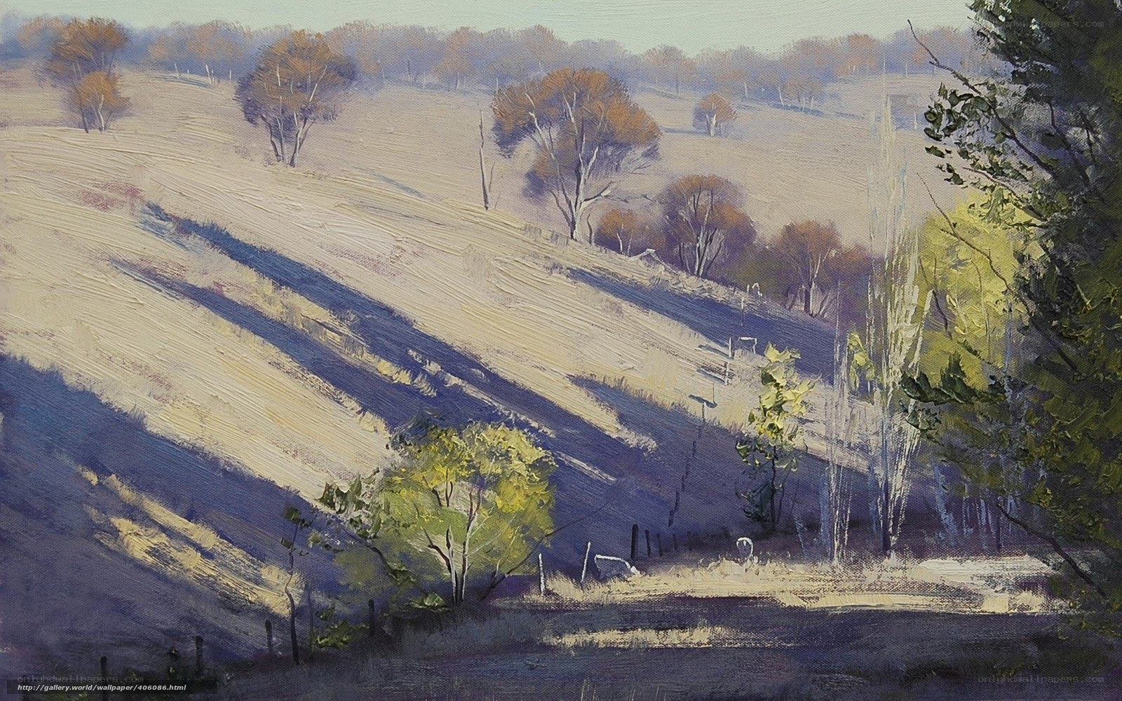 Hilly Landscape with Trees