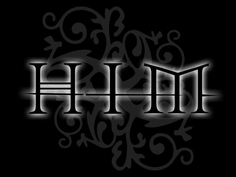 HIM logo with ornate design