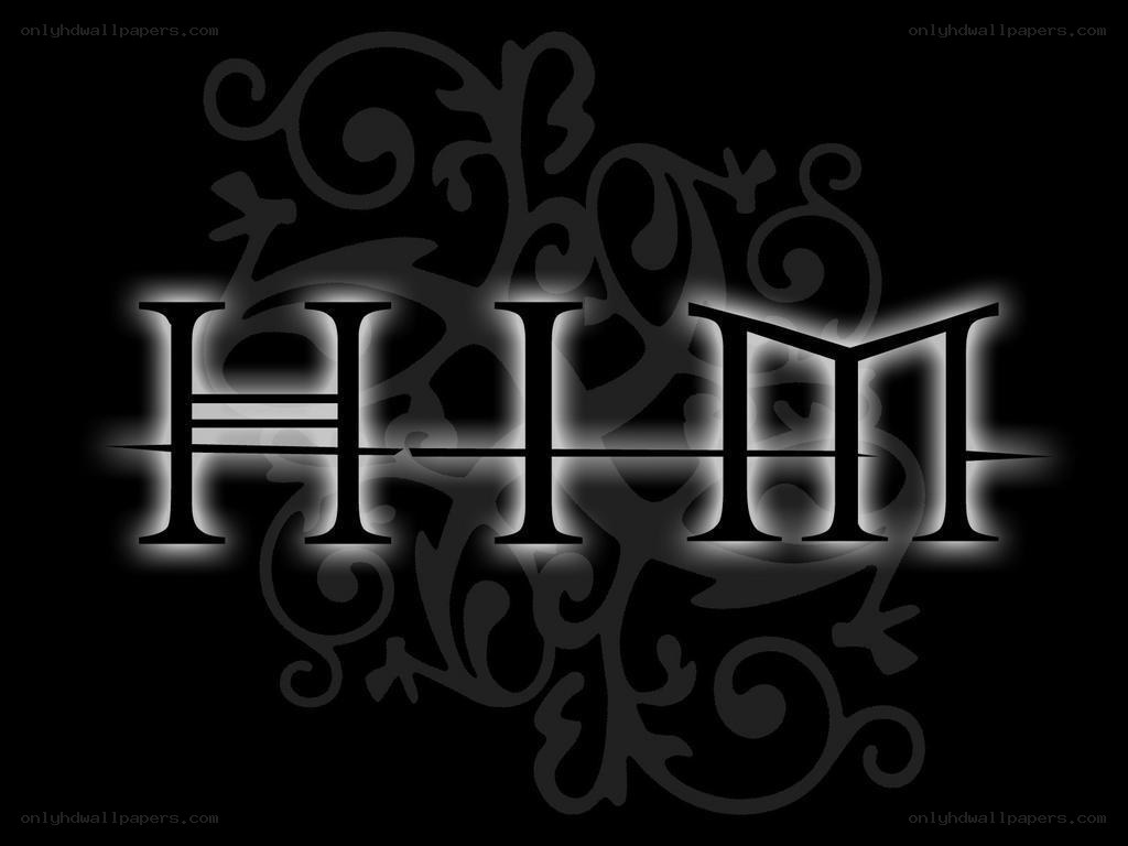 HIM logo with ornate design