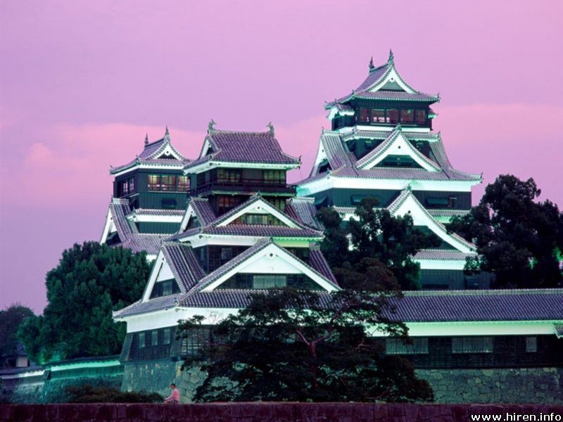 Himeji Castle at Dusk — Purple, Serene