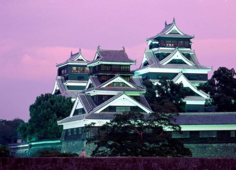 Himeji Castle at Dusk — Purple