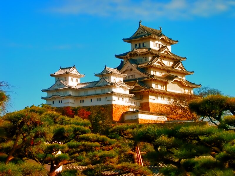 Himeji Castle — Blue