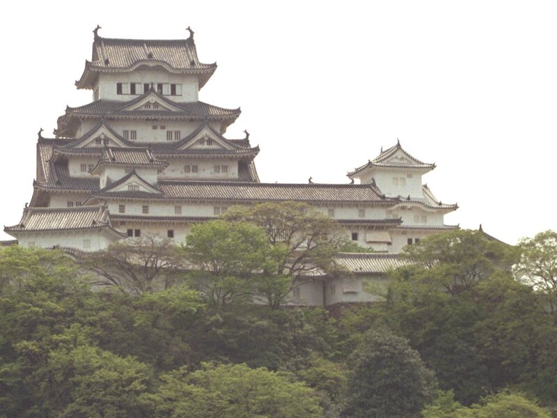 Himeji Castle — White, Serene, Photograph, Trees, Sky