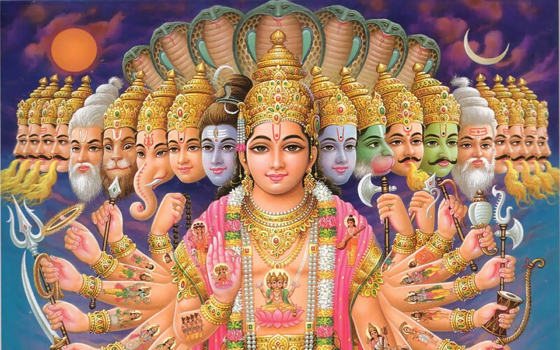 Hindu deity with multiple arms
