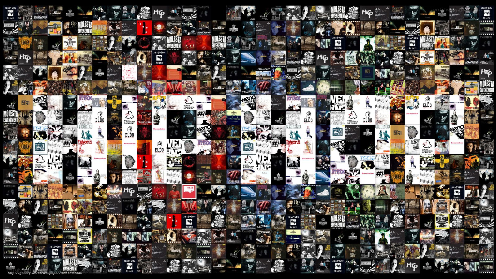 Hip-hop album art collage