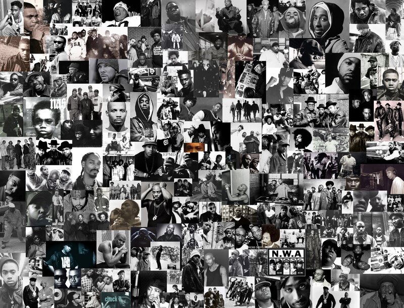 Hip-hop artist collage