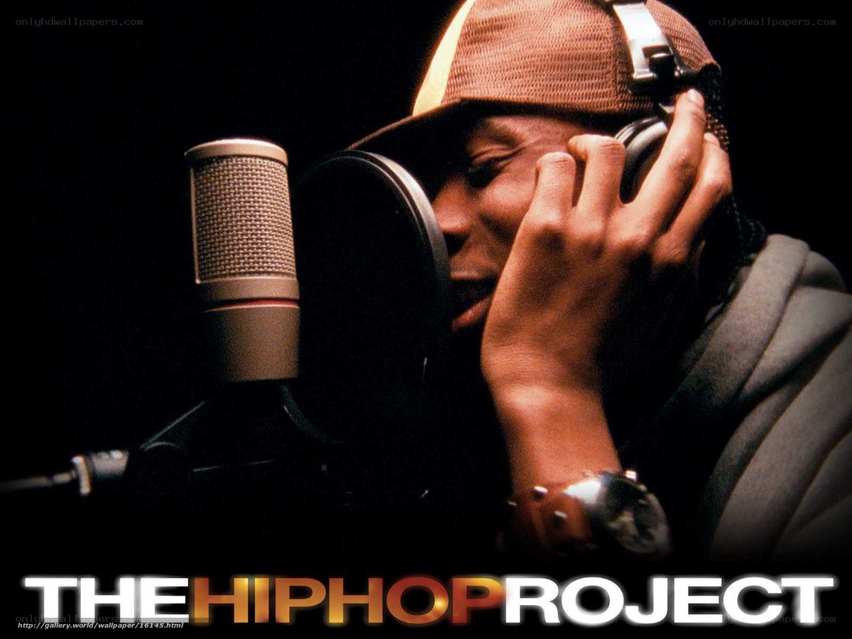 Hip-hop artist in studio