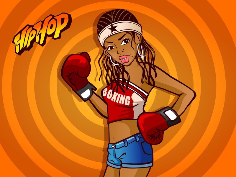 Hip-hop boxing girl