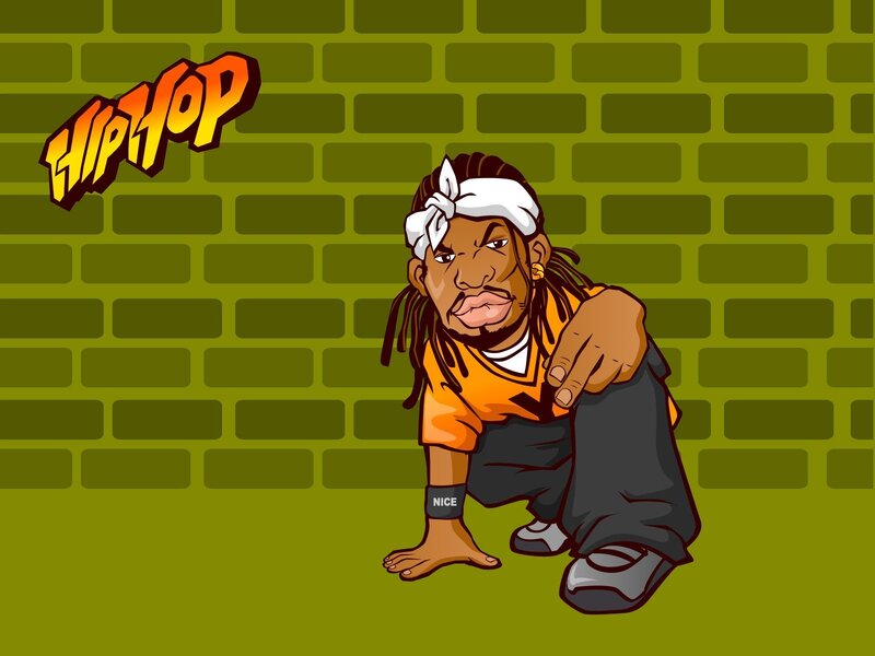 Hip hop cartoon character