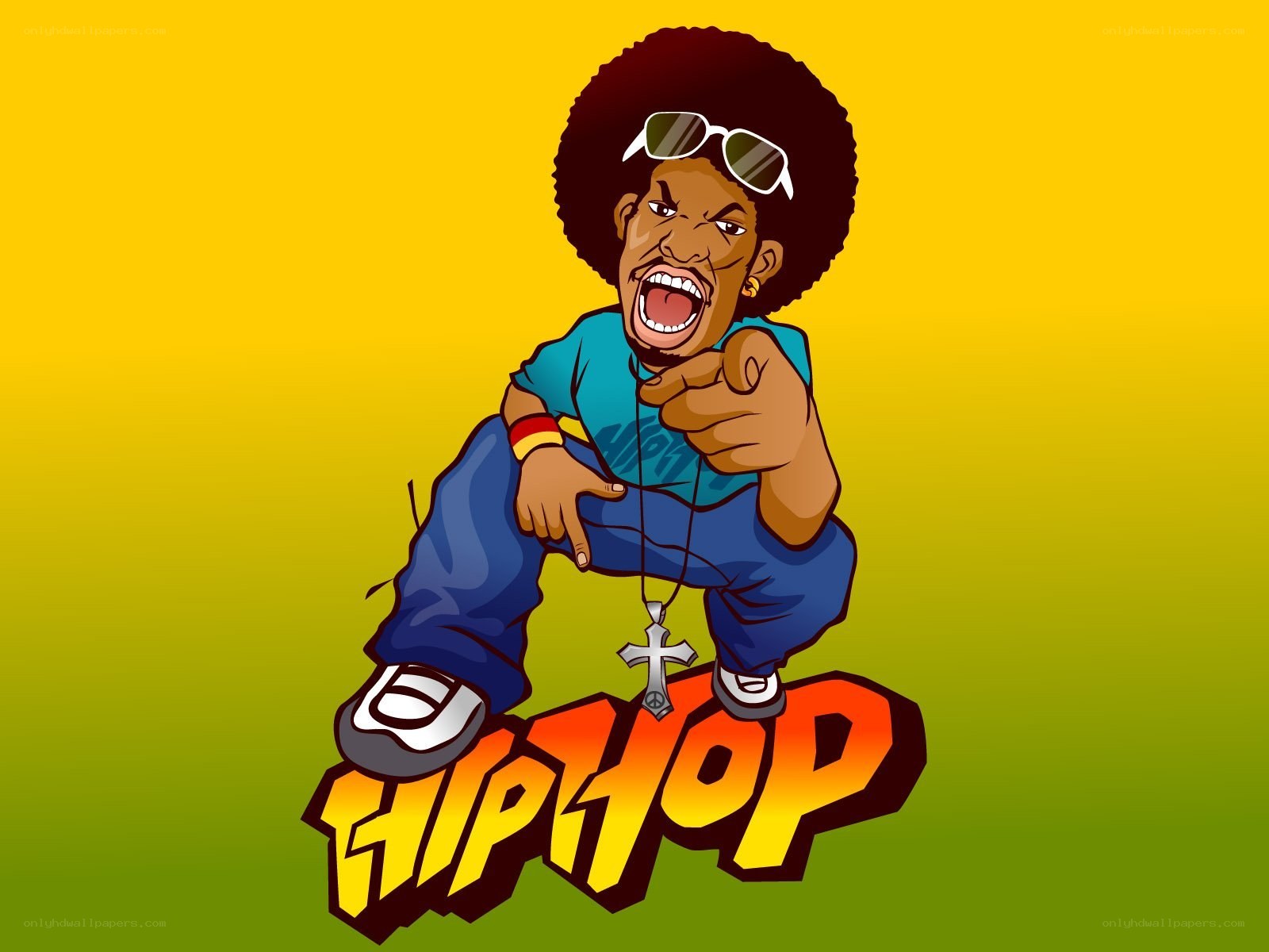 Hip-hop cartoon character