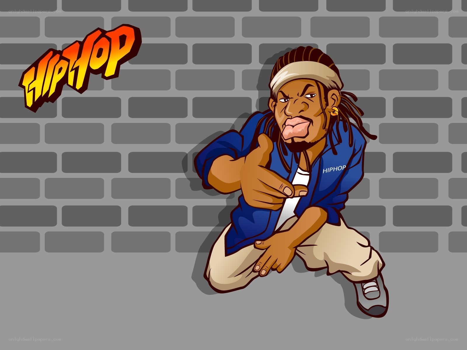 Hip-hop dancer cartoon