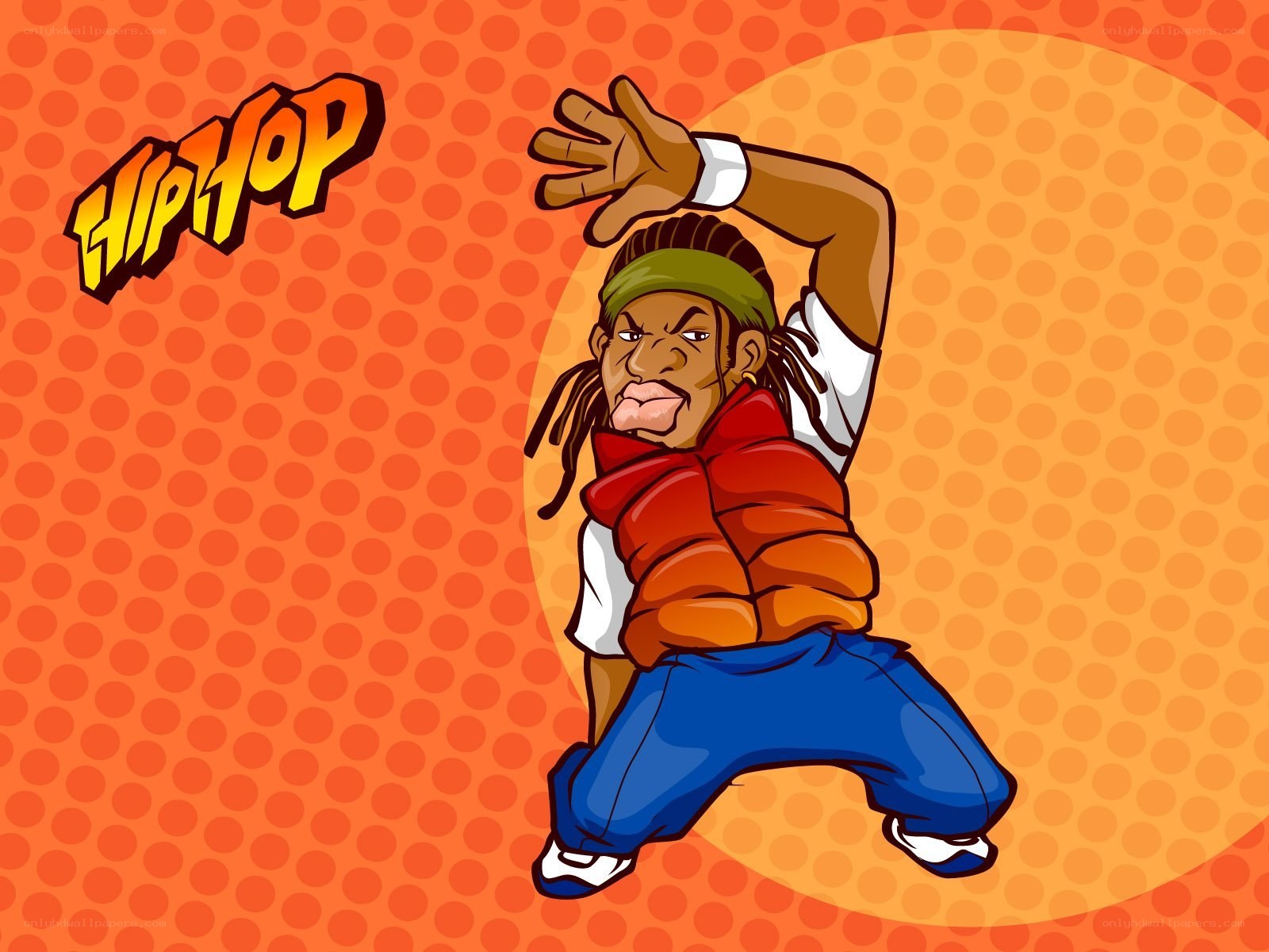 Hip-hop dancer cartoon