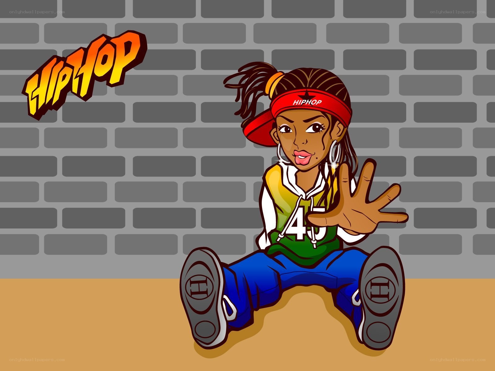 Hip-hop dancer cartoon