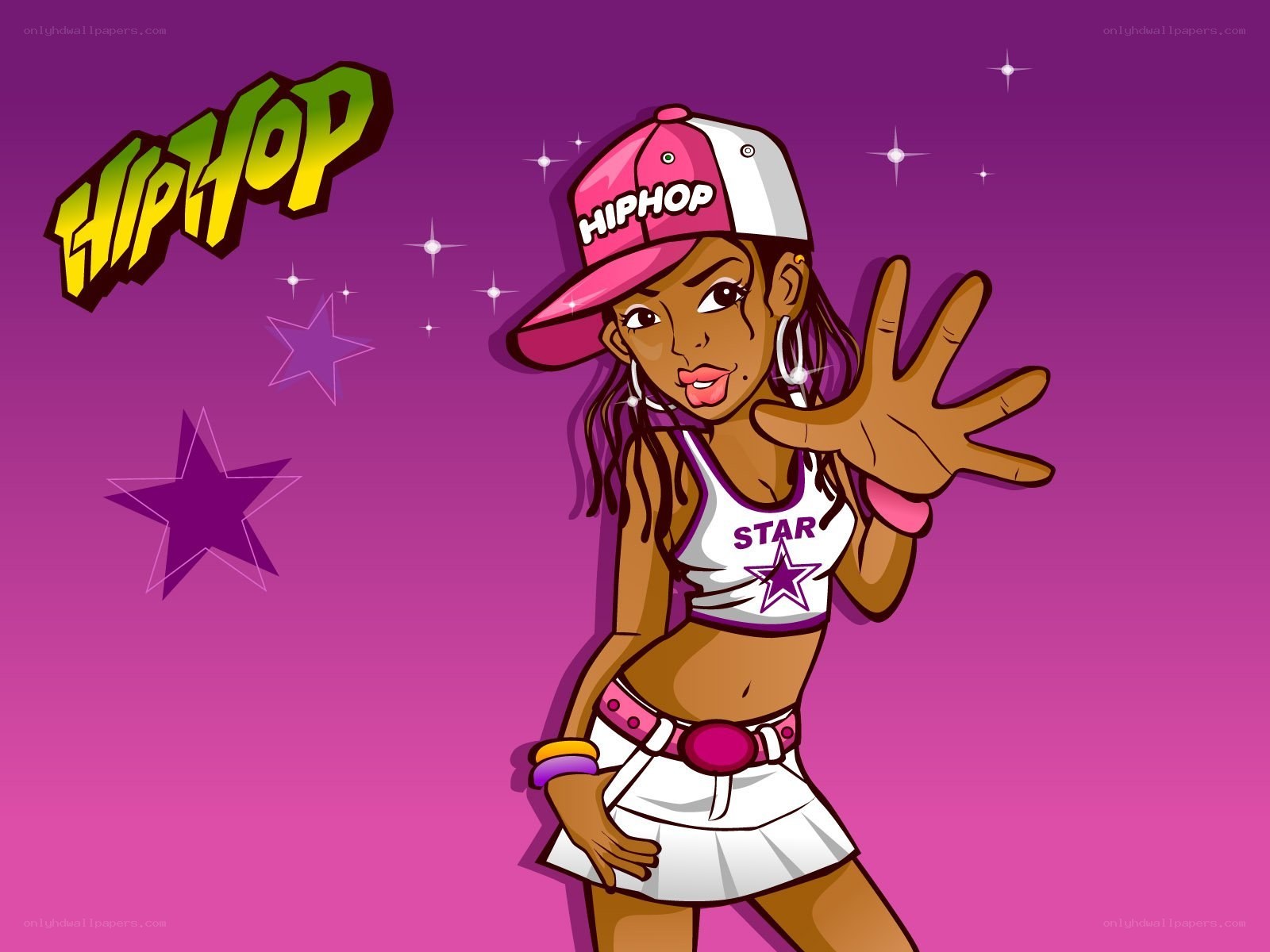 Hip hop dancer cartoon