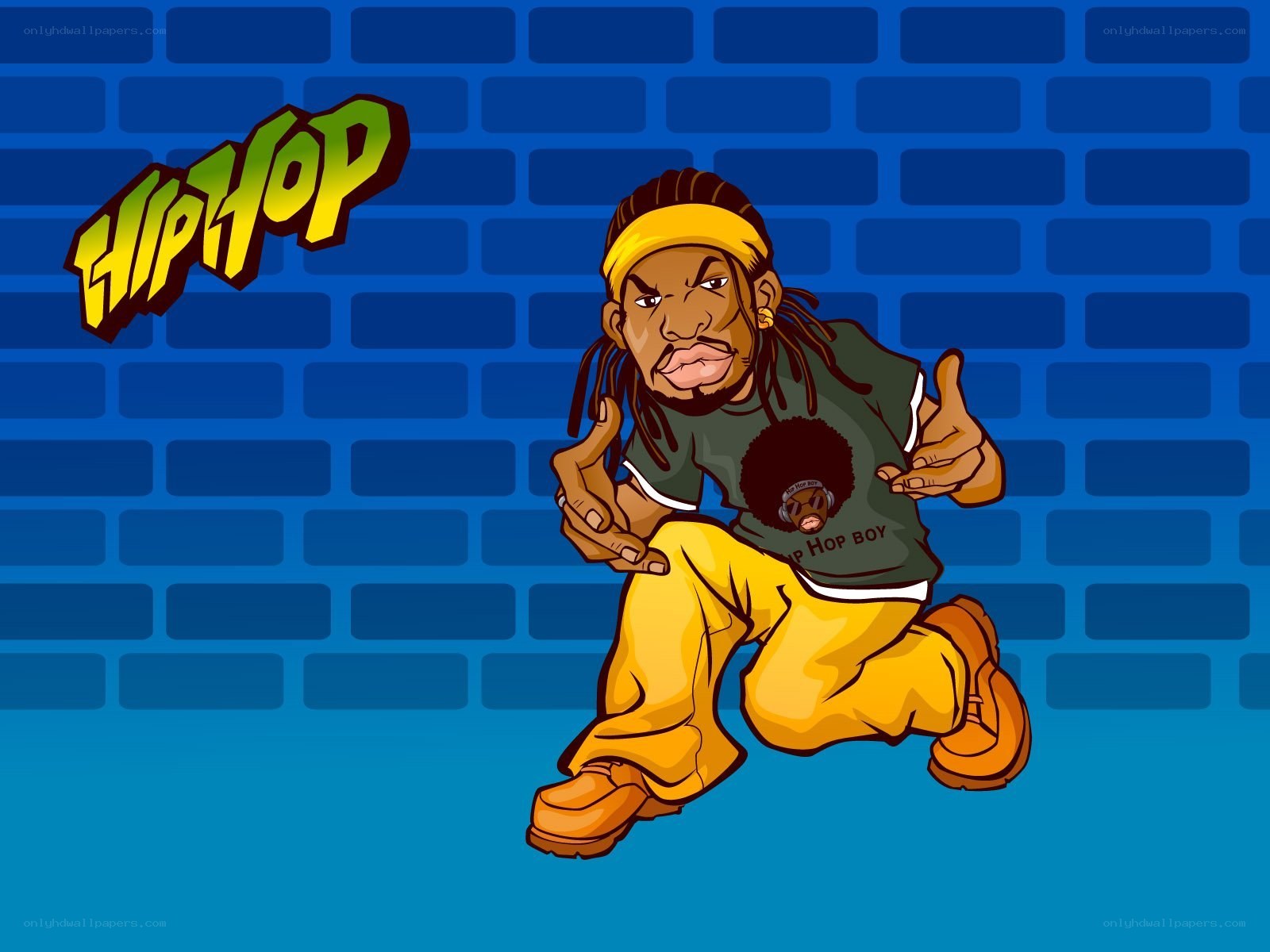 Hip hop dancer cartoon