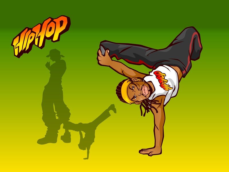 Hip-hop dancer in action