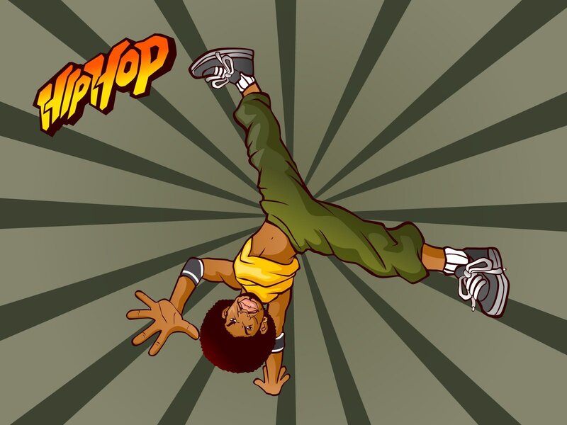Hip-hop dancer performing a move