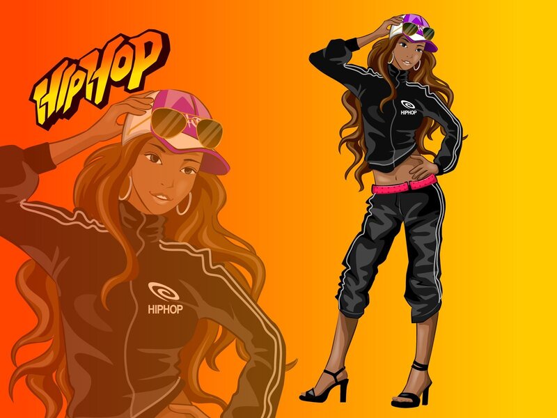 Hip-hop fashion illustration
