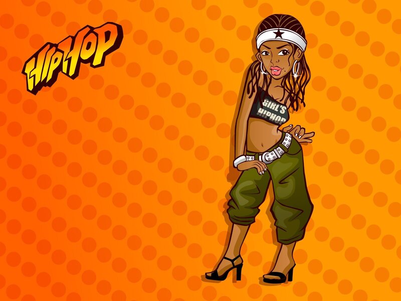 Hip-hop girl cartoon