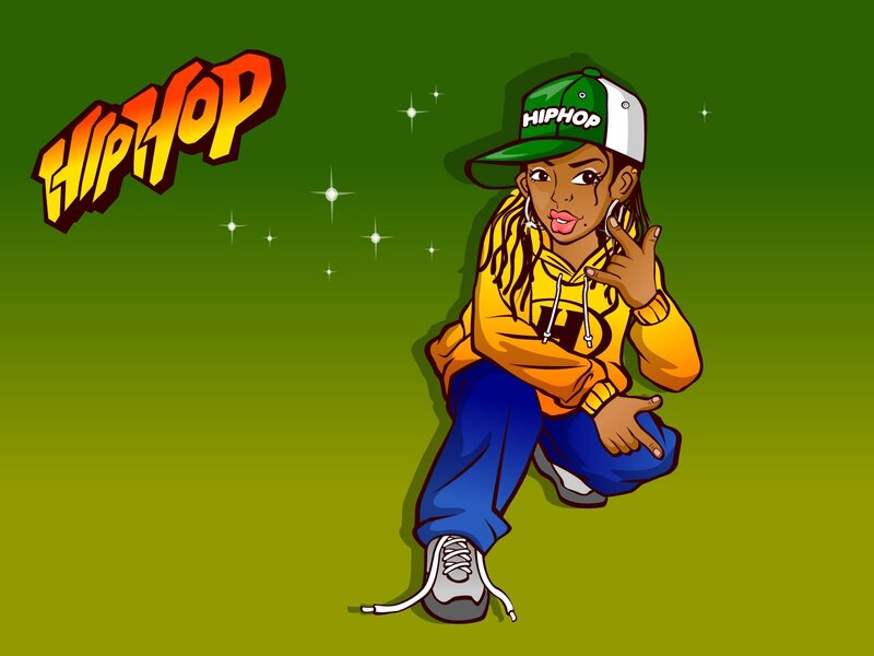 Hip-hop girl cartoon