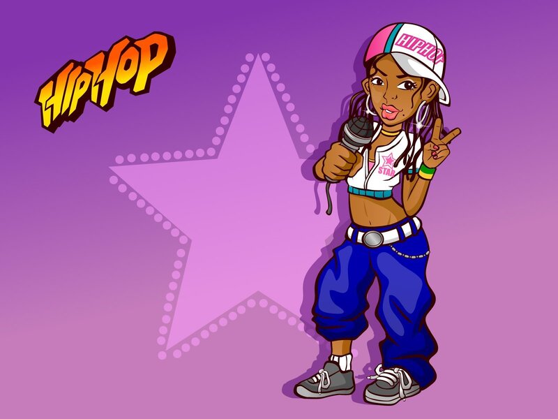 Hip-hop girl cartoon
