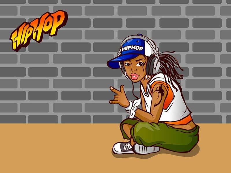 Hip-hop girl cartoon