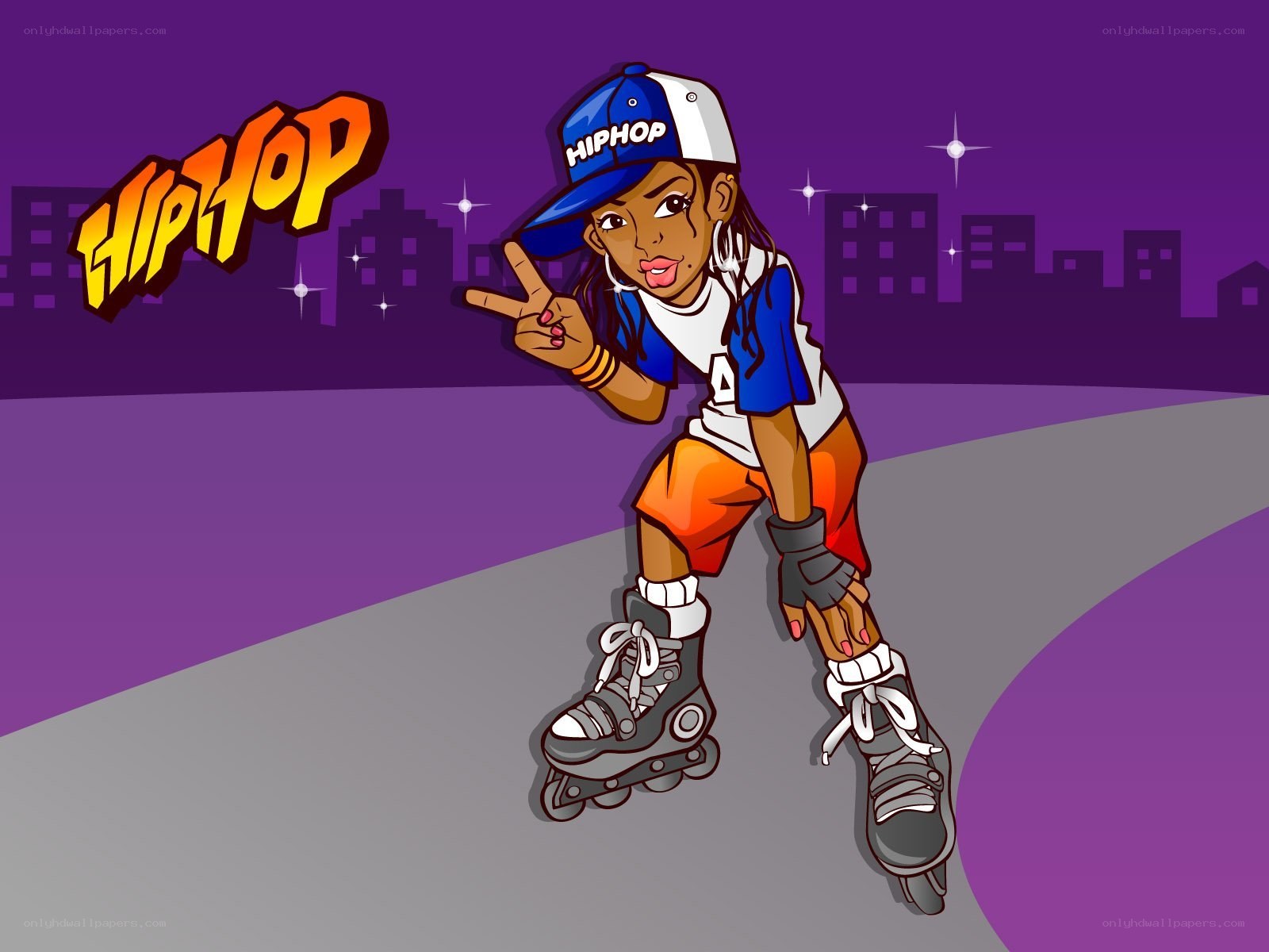 Hip-hop roller skater