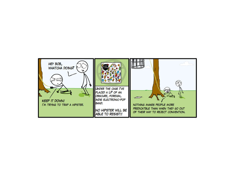 Hipster trap comic