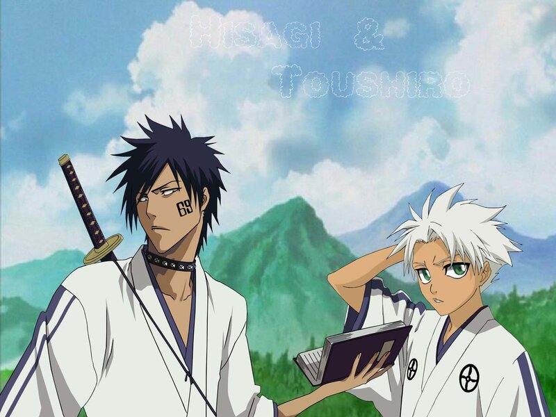 Hisagi and Toushiro in the field