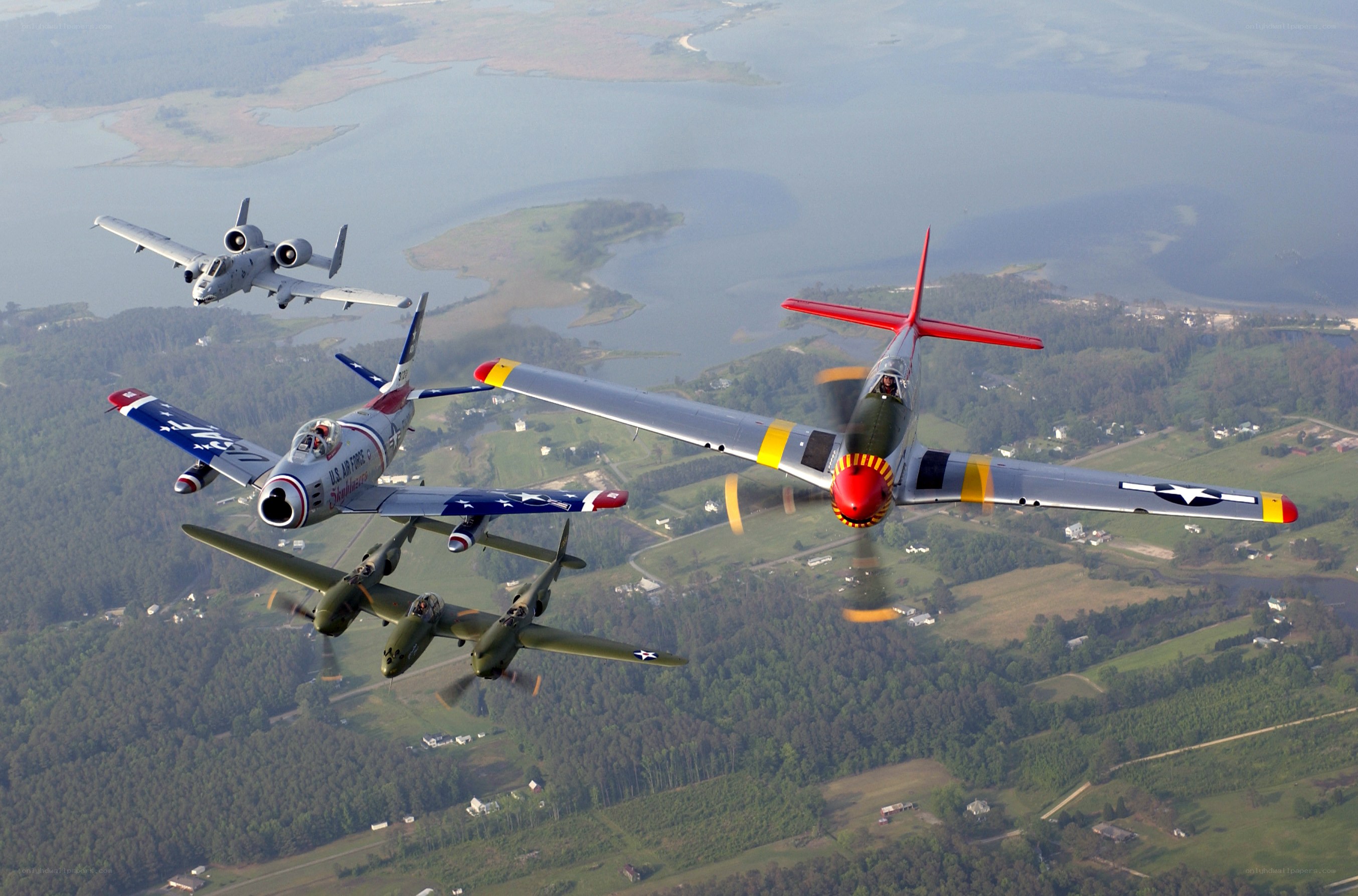 Historic aircraft formation flight