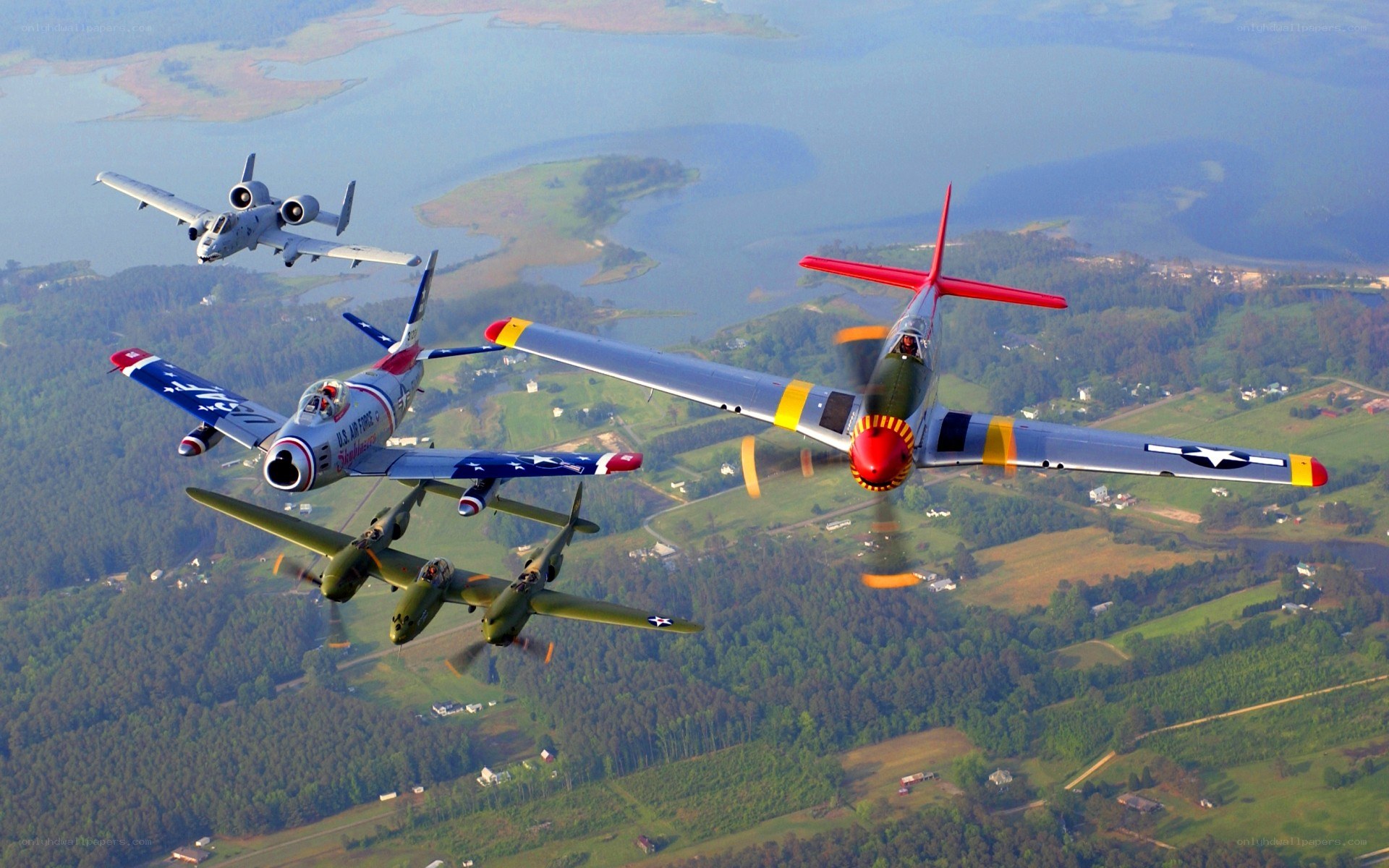 Historic aircraft formation flight