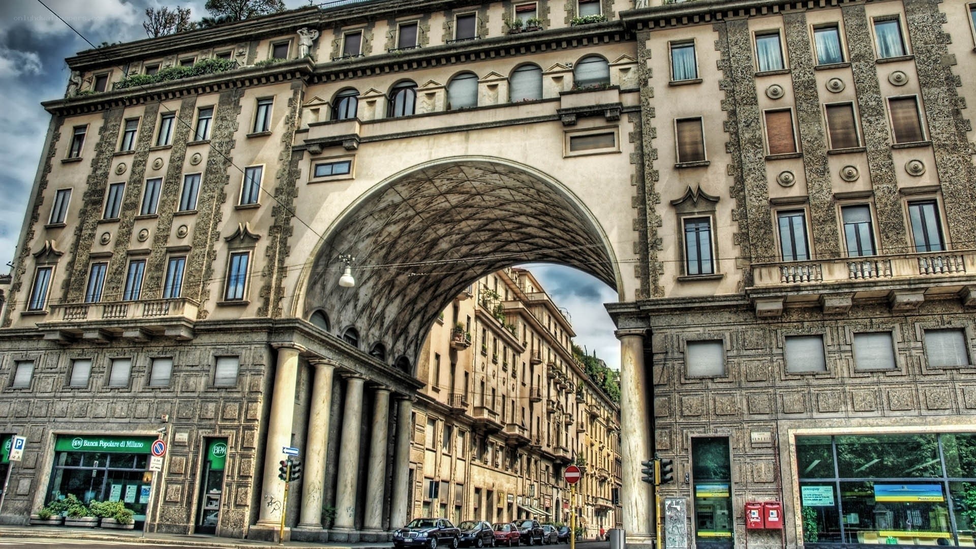 Historic arch in Milan