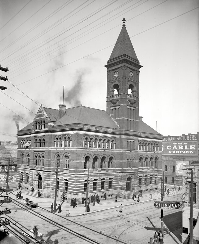 Historic Brick Building — Black, Historical