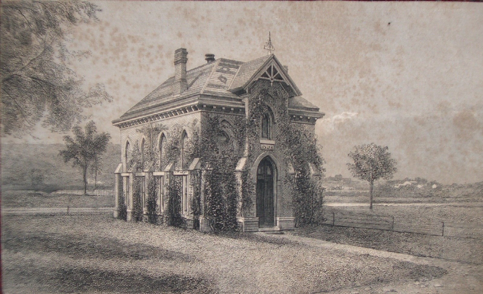 Historic brick chapel building