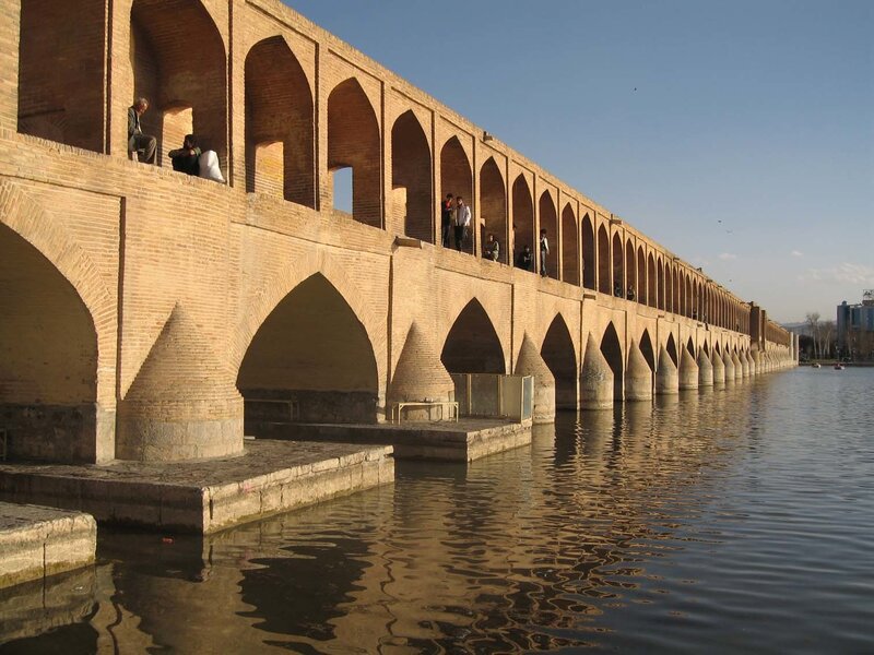 Historic bridge over a river