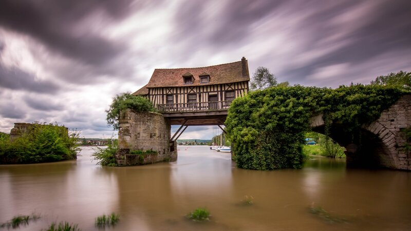 Historic Bridge with House