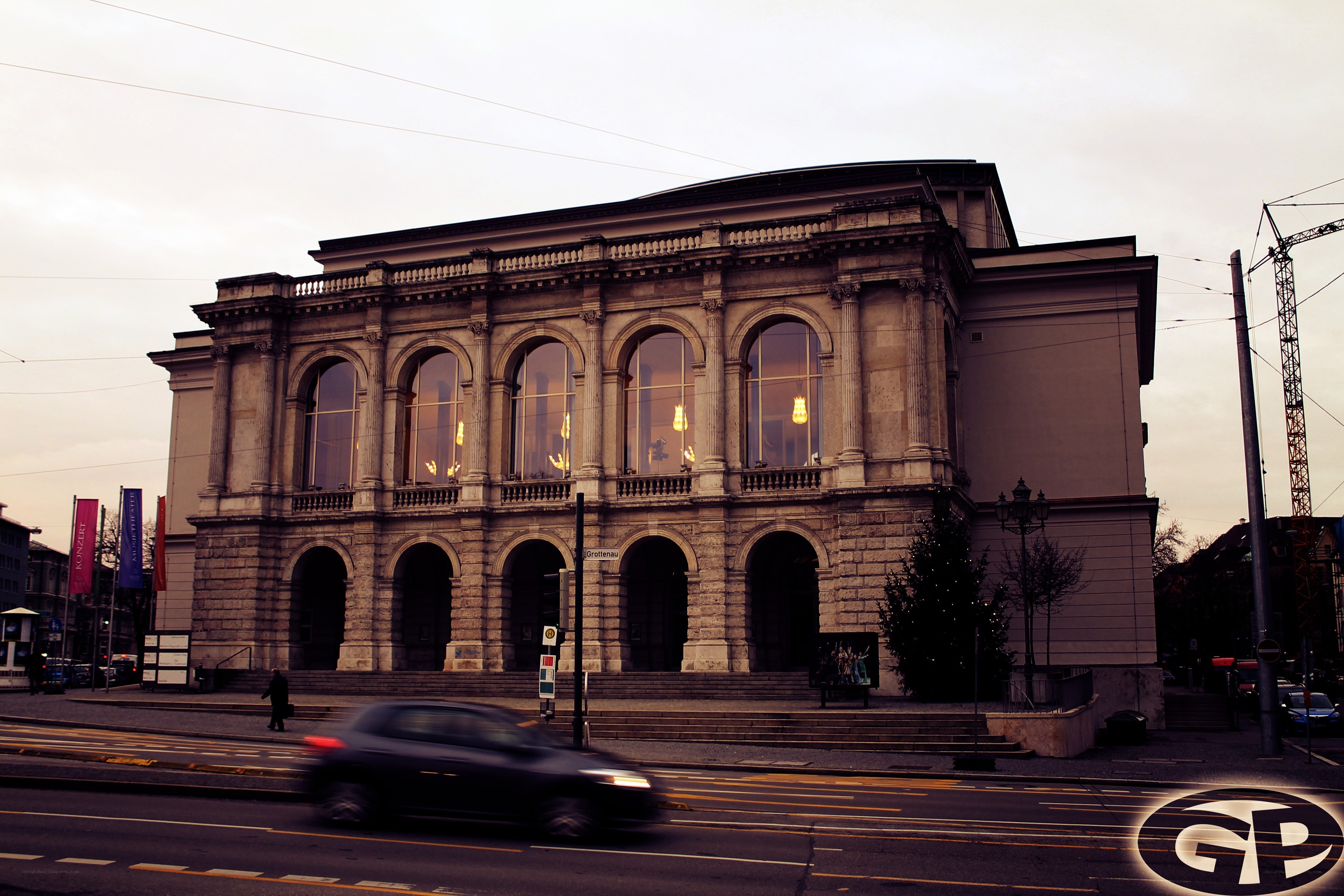 historic building at dusk