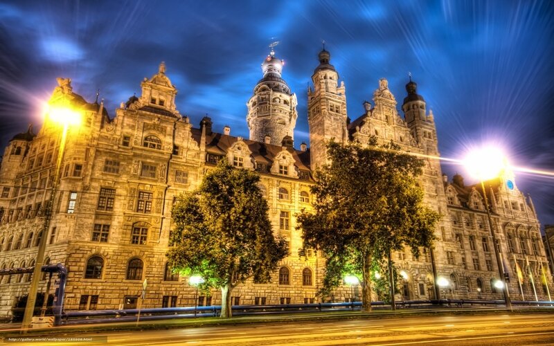 historic building at night