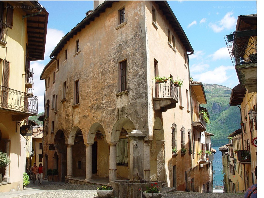historic building by lake Como