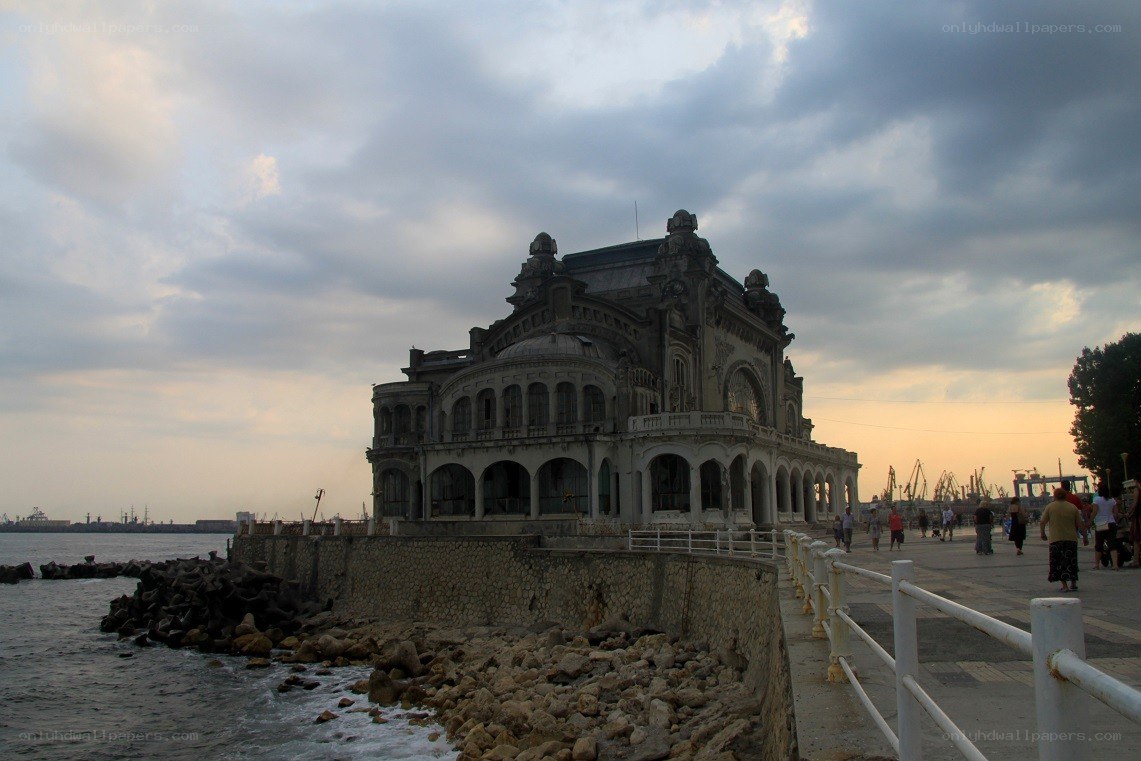 Historic building by the sea