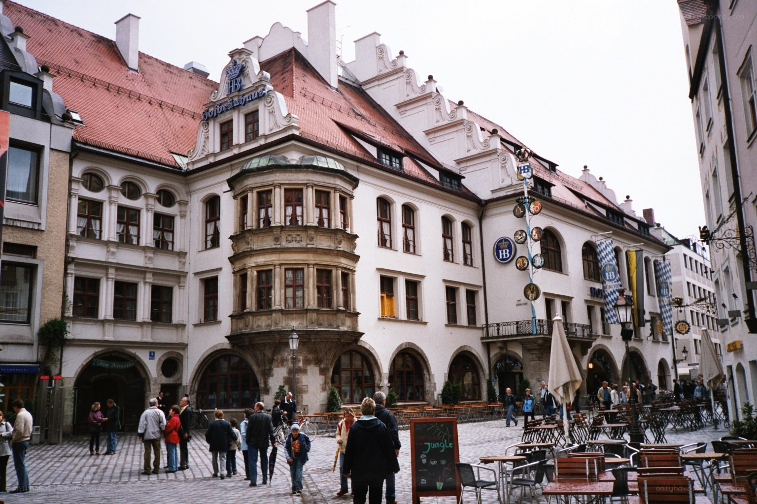 Historic building in Munich square